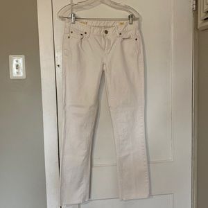 J Crew White Matchstick jeans